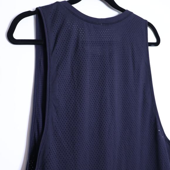 LULULEMON Breeze By Muscle Tank Midnight Navy Hip Length Sleeveless Women's 10 - Picture 5 of 6
